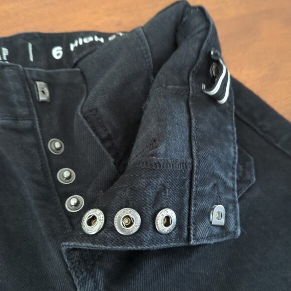 Gap kids Kids High Rise Stride Wide-Leg Ankle Black color Jeans girls size S / 6 - Picture 5 of 7